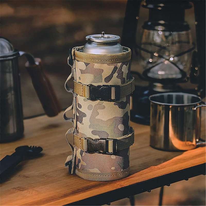 Khaki Stove Outdoor Gas Tank Protective Cover Anti-Slip Anti-Collision Cover Gas Bottle Storage Bag