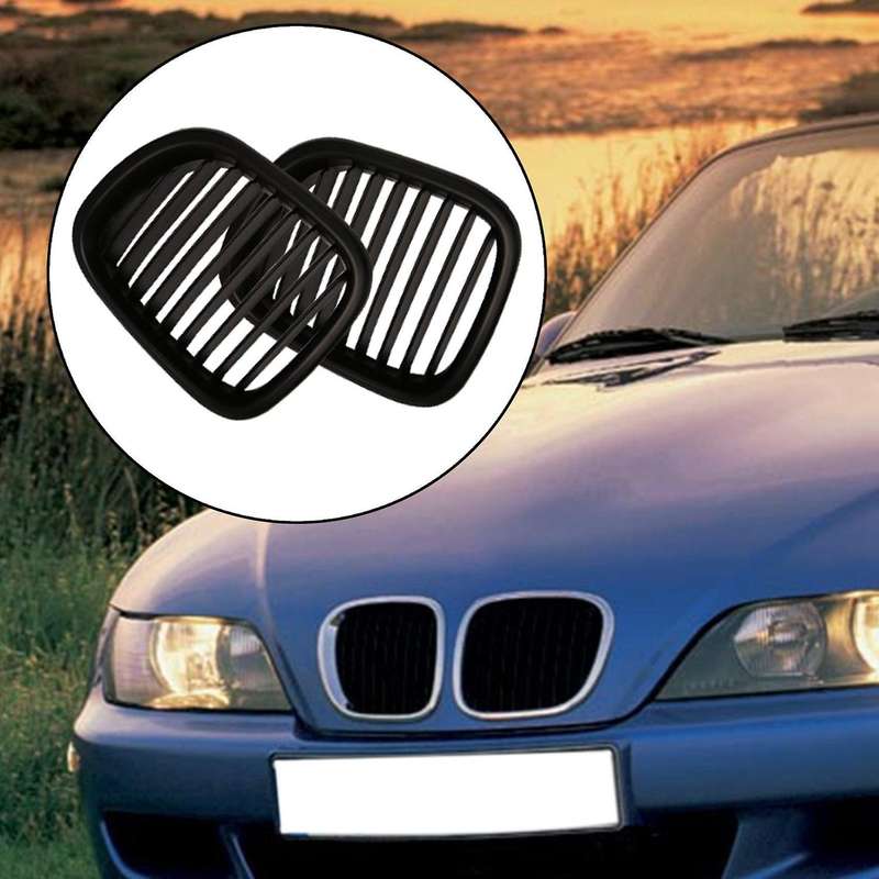 Kidney Grilles Matte Black Unique Parts Portable Car Ornaments for Z3 1996-2002 51138412949 51138412