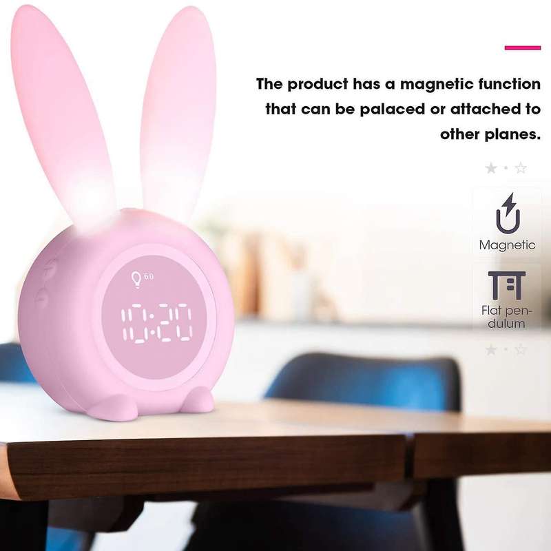 Kids Alarm Clock with Night Light for Toddlers Boys Girls Bedroom Ok to Wake Up Clock for Kids' Room