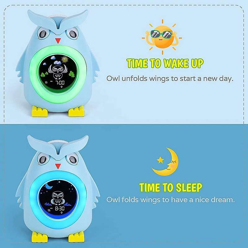 Kids Alarm Clock, Digital Dual Alarm Clock for Kids Boys Girls Bedroom, Children's Alarm Clock with