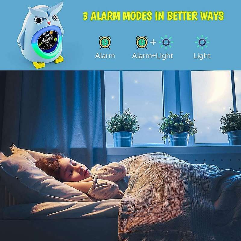Kids Alarm Clock, Digital Dual Alarm Clock for Kids Boys Girls Bedroom, Children's Alarm Clock with