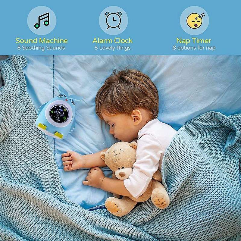 Kids Alarm Clock, Digital Dual Alarm Clock for Kids Boys Girls Bedroom, Children's Alarm Clock with
