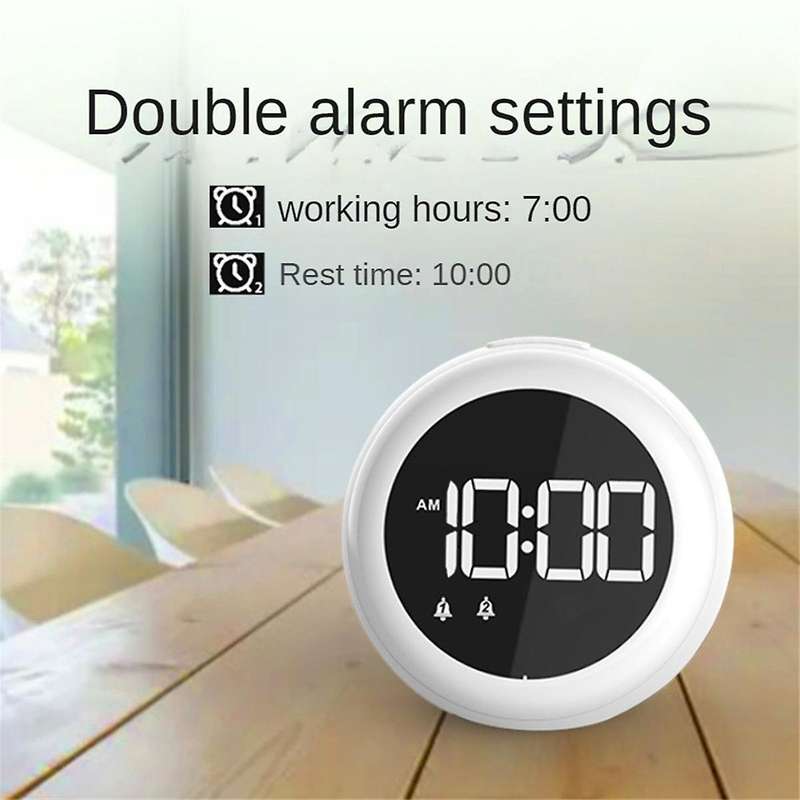 Kids Alarm Clock,dual Alarm Setting,adjustable Brightness Night Light,voice-activated, Alarm Clock,