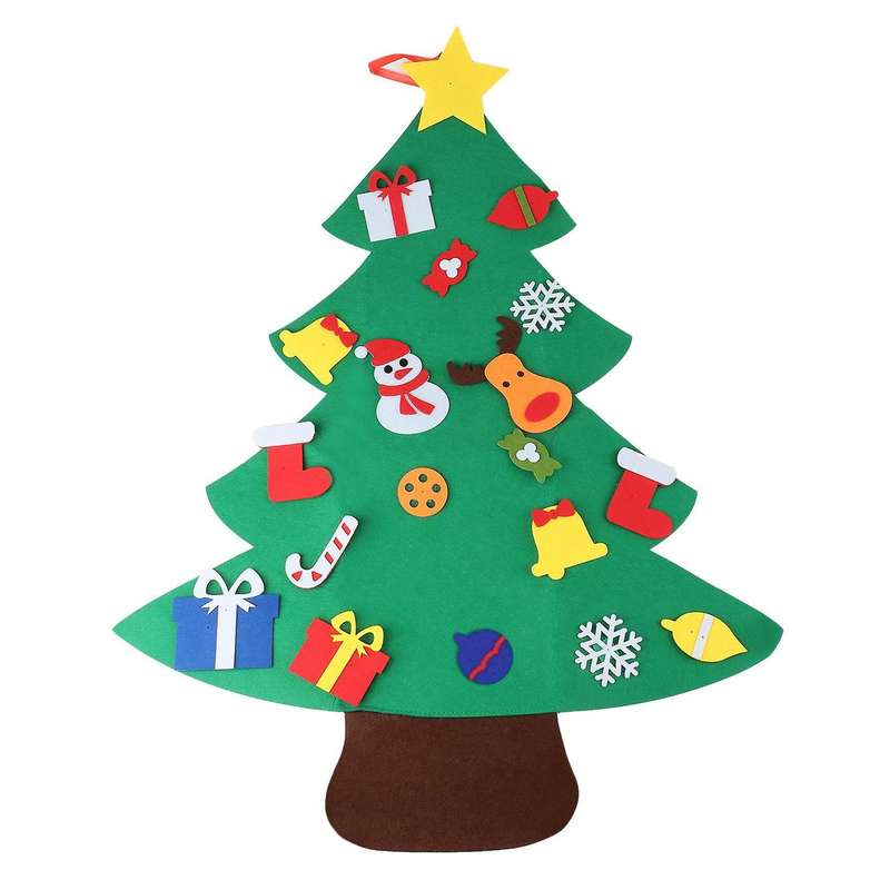 Kids Diy Felt Merry Christmas Wall Ornaments Xmas Gifts For