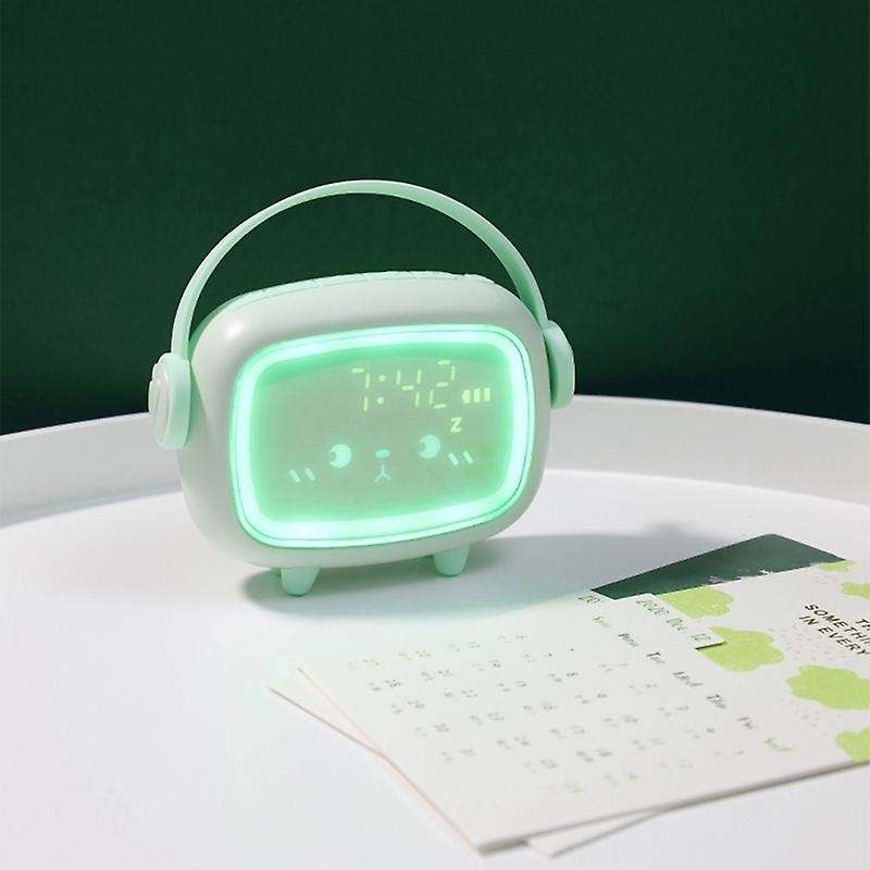 Kids Smart Sleep Alarm Clock Children Sleeping Training LED Night Light Alarm Clock Cartoon Electron