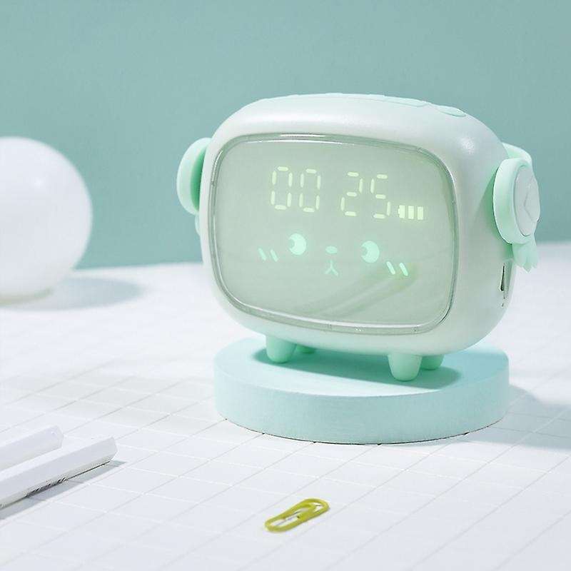 Kids Smart Sleep Alarm Clock Children Sleeping Training LED Night Light Alarm Clock Cartoon Electron