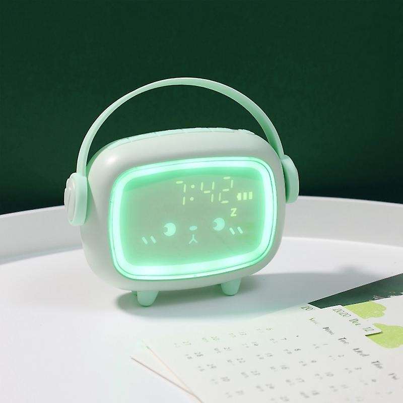 Kids Smart Sleep Alarm Clock Children Sleeping Training LED Night Light Alarm Clock Cartoon Electron