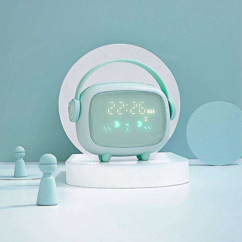 Kids Smart Sleep Alarm Clock Children Sleeping Training LED Night Light Alarm Clock Cartoon Electron