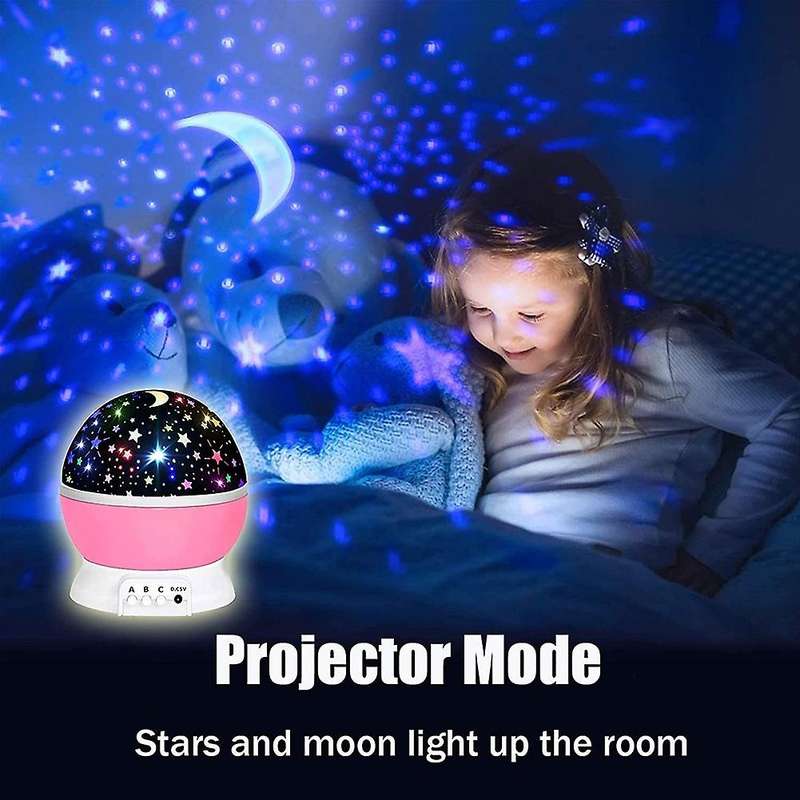 Kids Star Night Light, Night Light Projector for Kids, Desk Lamp with USB Cable, for Children Baby B