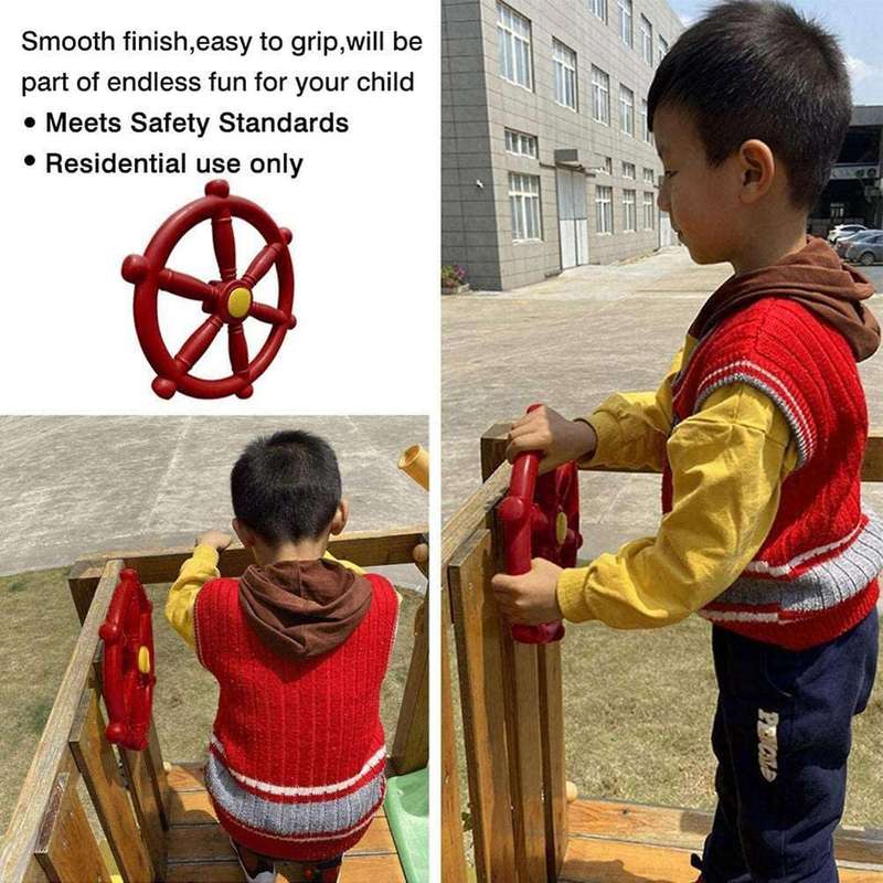Kids Playground Steering Wheel, Swingset Steering Wheel Attachment, Pirate Ship Wheel for Jungle Gym