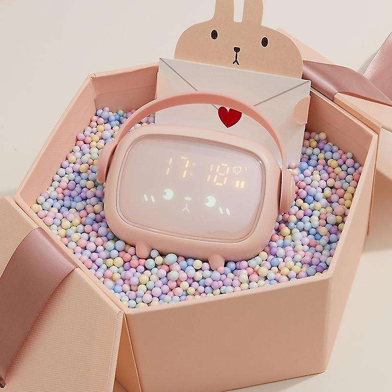 Kids Children Sleeping LED Night Light Alarm Clock Cartoon Electronic Clock Smart Sleep Alarm Clock