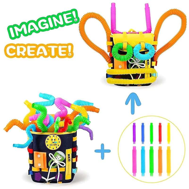 Kids Bag, DIY Felt Backpack for Kids for School Size 11 Inch H x 9 Inch L x 3.9 Inch W