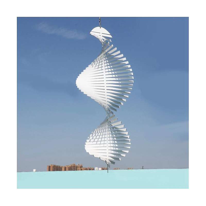 Kinetic Blank Sublimation Wind Spinner 3d Spiral Windchime Chime Sculpture Hanging Outdoor Indoor G