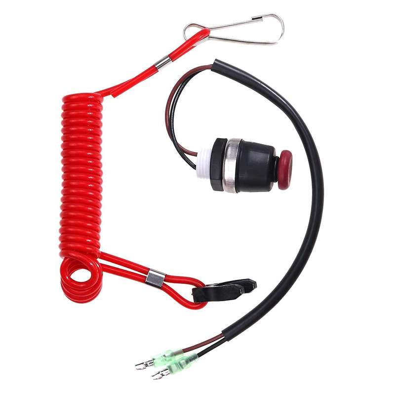 Kill Switch Cord, Outboard Engine Motor Kill Switch & Safety Lanyard for Mercury Tohatsu
