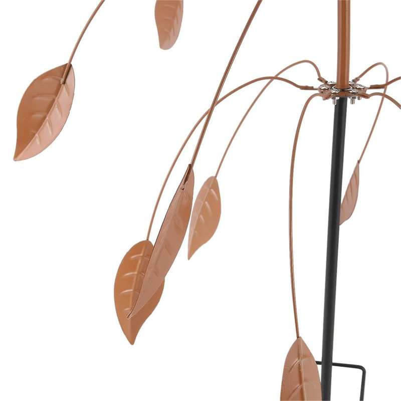 Kinetic Copper Triple Spinner - Falling Foliage Kinetic Wind Sculpture Dual Spinner - Dancing Willow