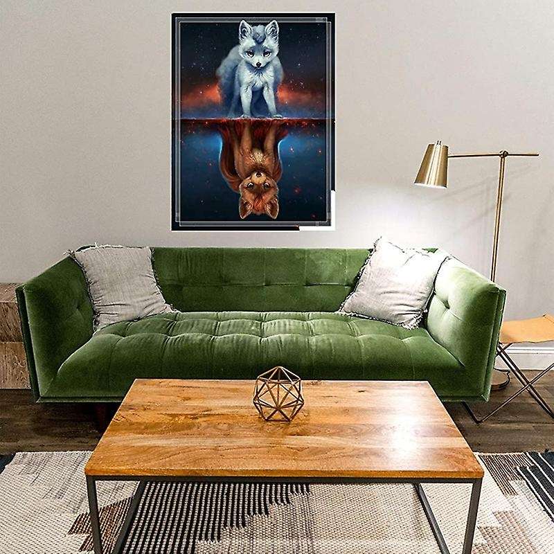 Kit Suitable for Relaxation and Home Wall Decoration Cute Wolf Reflection