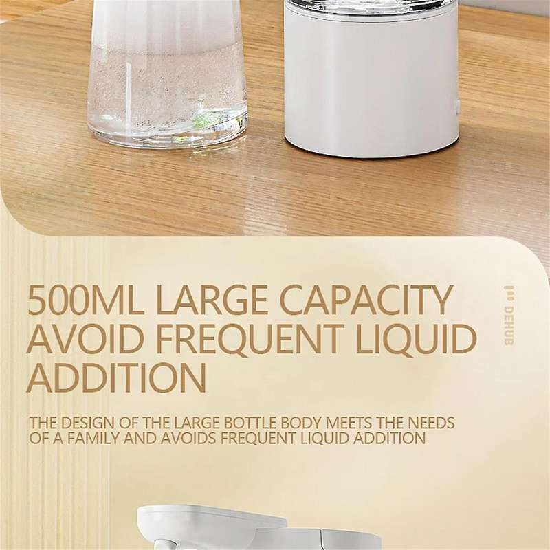 Kitchen 500ml Automatic Liquid Soap Dispenser Usb Rechargeable Touchless Hand High Capacity Detergen