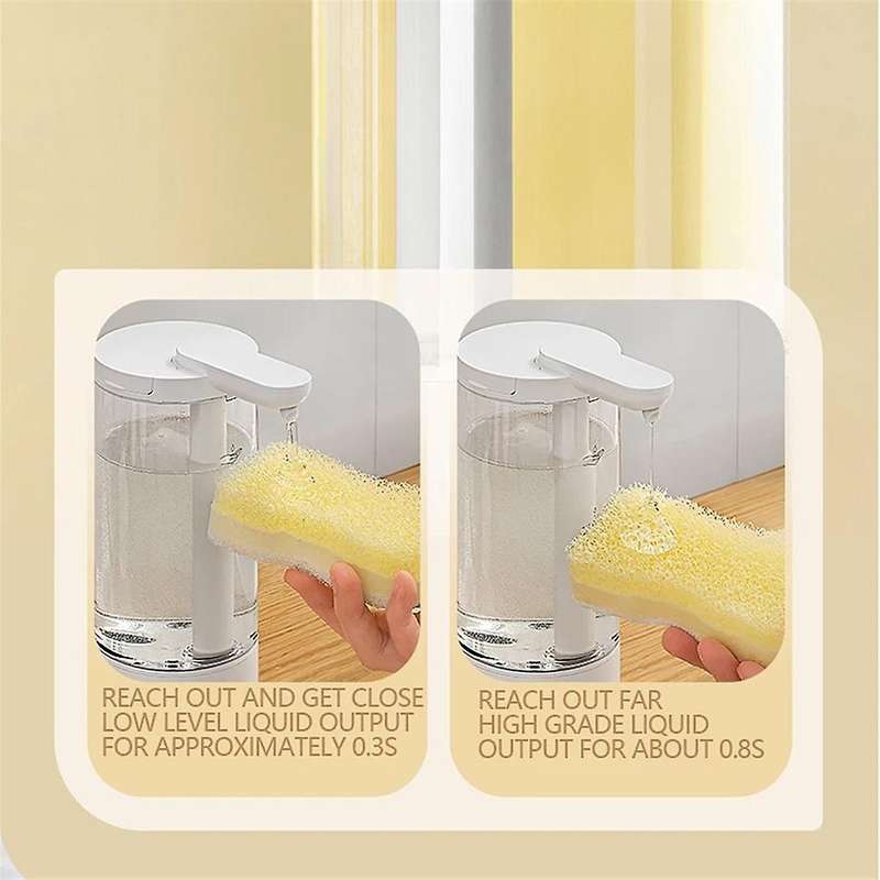 Kitchen 500ml Automatic Liquid Soap Dispenser Usb Rechargeable Touchless Hand High Capacity Detergen