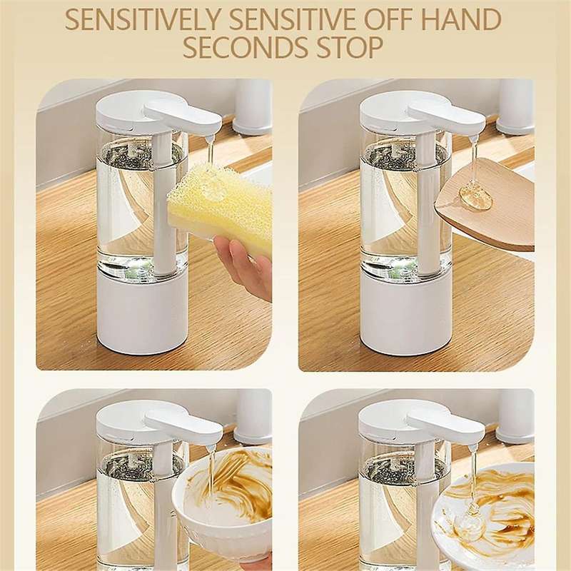Kitchen 500ml Automatic Liquid Soap Dispenser Usb Rechargeable Touchless Hand High Capacity Detergen