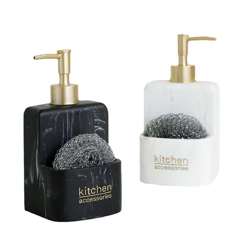 Kitchen Accessories Countertop Liquid Hand Soap Dispenser Pump Bottle with Storage Compartment Hold