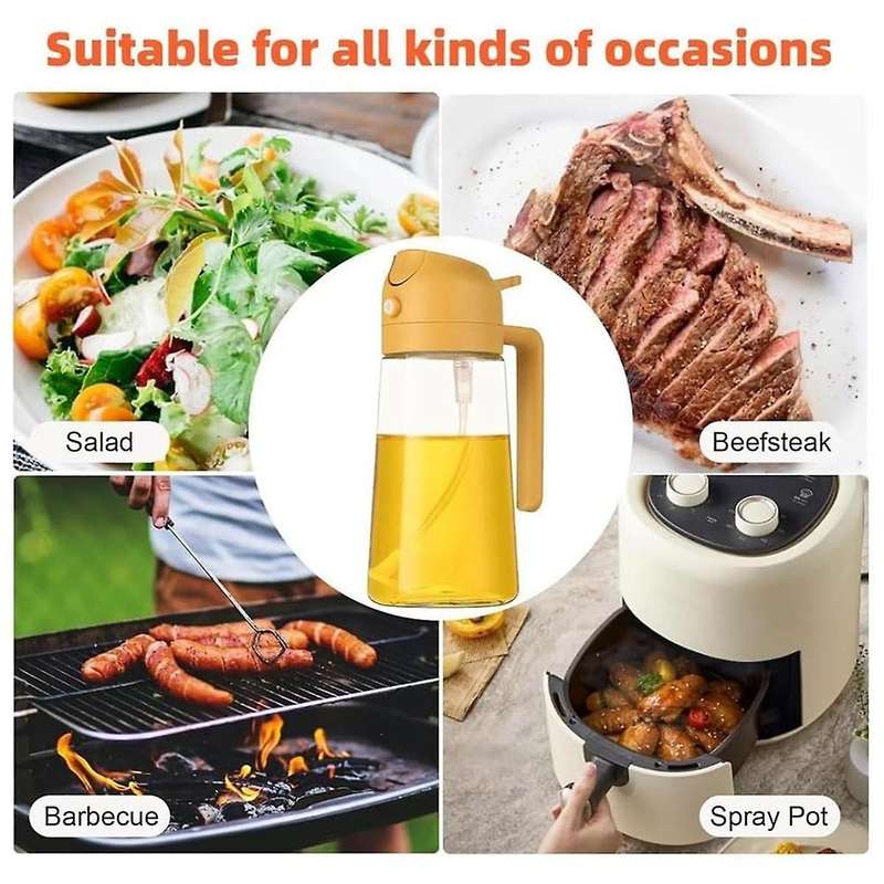 Kitchen , 2 in 1 Olive Oil Dispenser and Oil Sprayer Bottle, Oil Dispenser Bottle for Kitchen for A