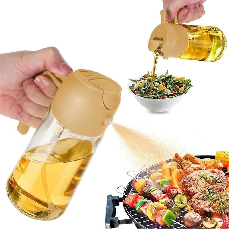 Kitchen , 2 in 1 Olive Oil Dispenser and Oil Sprayer Bottle, Oil Dispenser Bottle for Kitchen for A