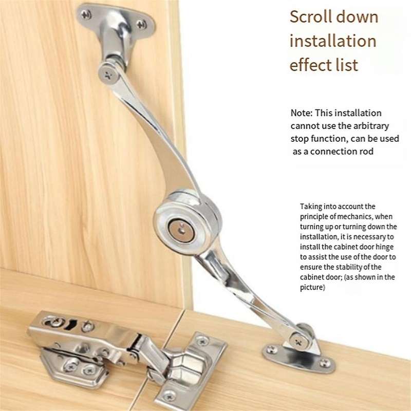 Kitchen Cabinet Door Adjustable Polished Hinges, Furniture Lift Flip Supports, Support Hardware A