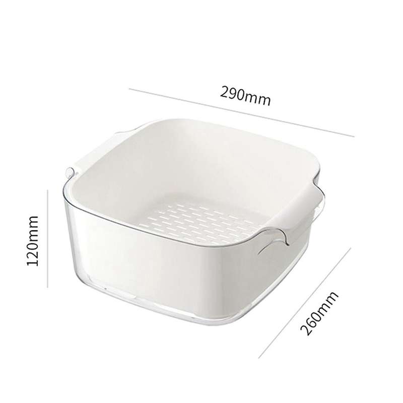 Kitchen Colanders Bowl Set Vegetable Washing Food Strainers 2 In 1 Double Layered Strainer Basket fo