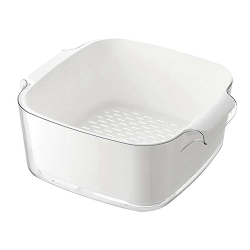 Kitchen Colanders Bowl Set Vegetable Washing Food Strainers 2 In 1 Double Layered Strainer Basket fo