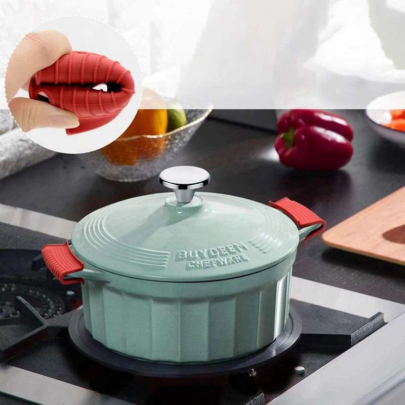 Kitchen Accessories Silicone Heat Resistant Cover Anti-Skid Lid Holding Knob Pot Handle Grip Cookwar