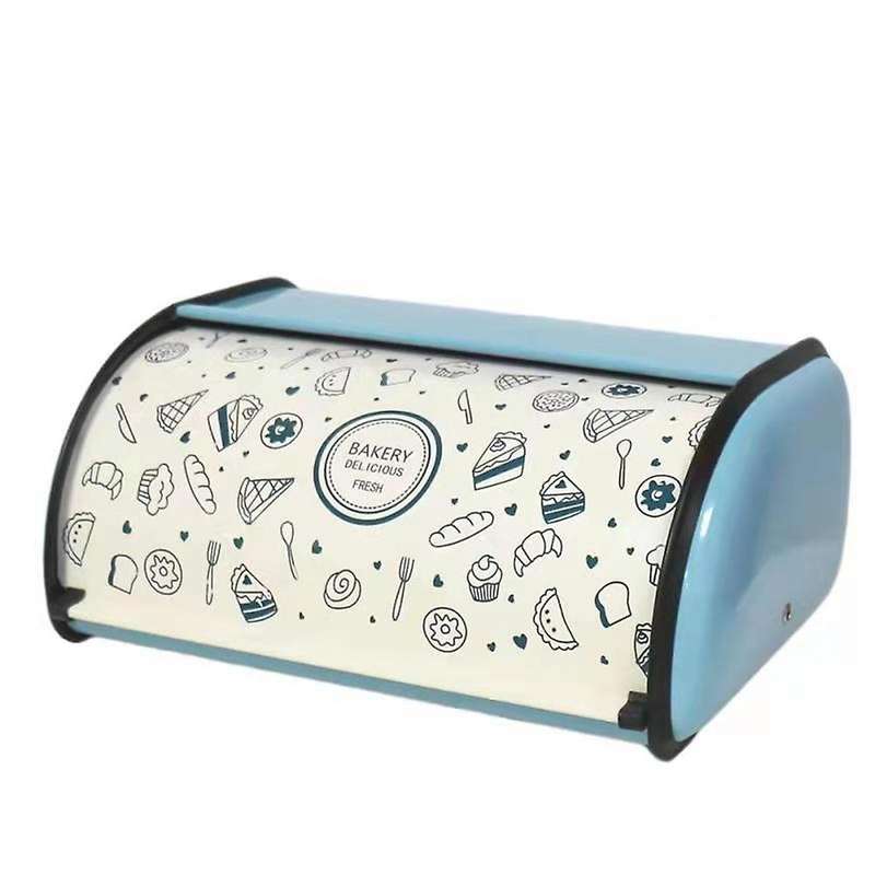 Kitchen Bread Box Bread Storage Box, Toaster Rack, Suitable for Baking Storage Container(Blue)