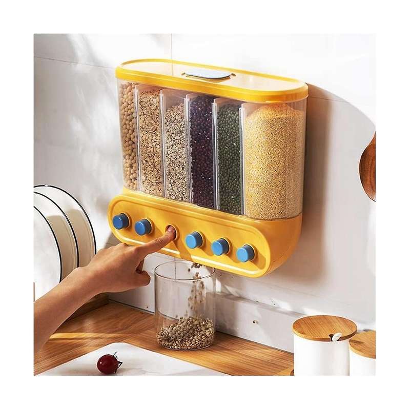 Kitchen Containers Dispenser Wall-mounted Sealed Food Storage Containers Grain Box Food Can