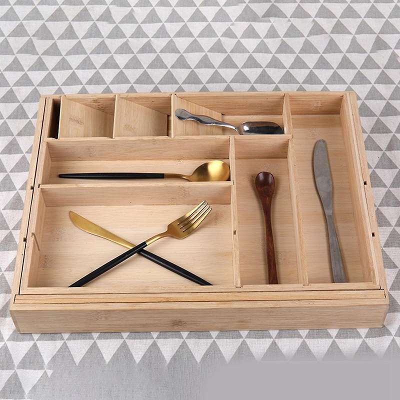 Kitchen Cutlery Organizer Drawer Expandable Retractable Tableware Tray Tool Receiving Box Kids Penci