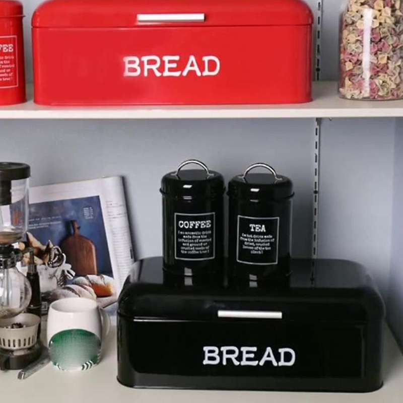 Kitchen Countertop Retro Bread Box Bread Storage Box Baking Storage Bin Dust Box Kitchen Food Storag