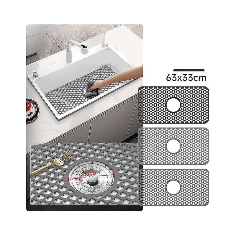 Kitchen Cutout Sink Mat Non- Sink Mat Silicone Sink Protector for Kitchen Sink Heat Resistant Kitch