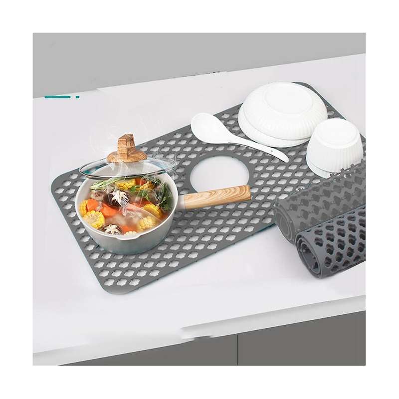 Kitchen Cutout Sink Mat Non- Sink Mat Silicone Sink Protector for Kitchen Sink Heat Resistant Kitch