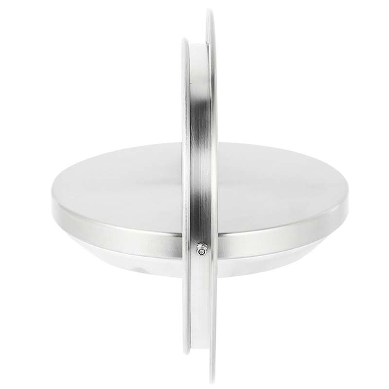 Kitchen Flap Lid Stainless Steel Recessed Built-In Balance Flap Cover Trash Bin Garbage Can Trash L