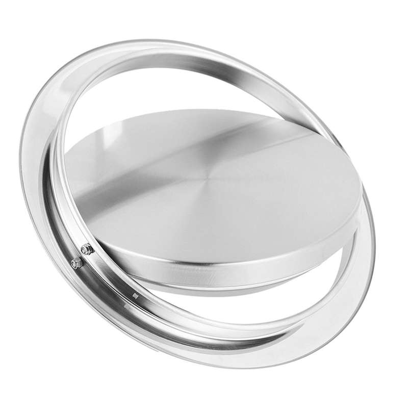 Kitchen Flap Lid Stainless Steel Recessed Built-In Balance Flap Cover Trash Bin Garbage Can Trash L