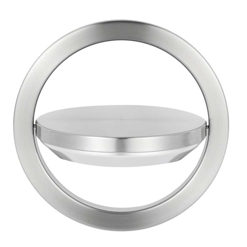 Kitchen Flap Lid Stainless Steel Recessed Built-In Balance Flap Cover Trash Bin Garbage Can Trash L