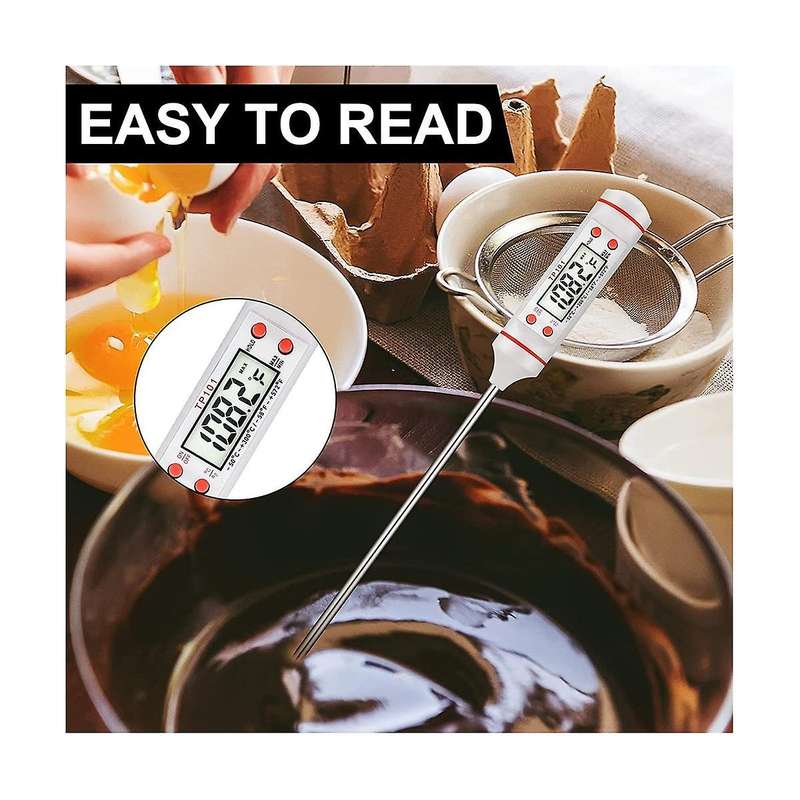 Kitchen Food Thermometer Waterproof Digital Immediate Read Meat Thermometer with Long Probe for Can