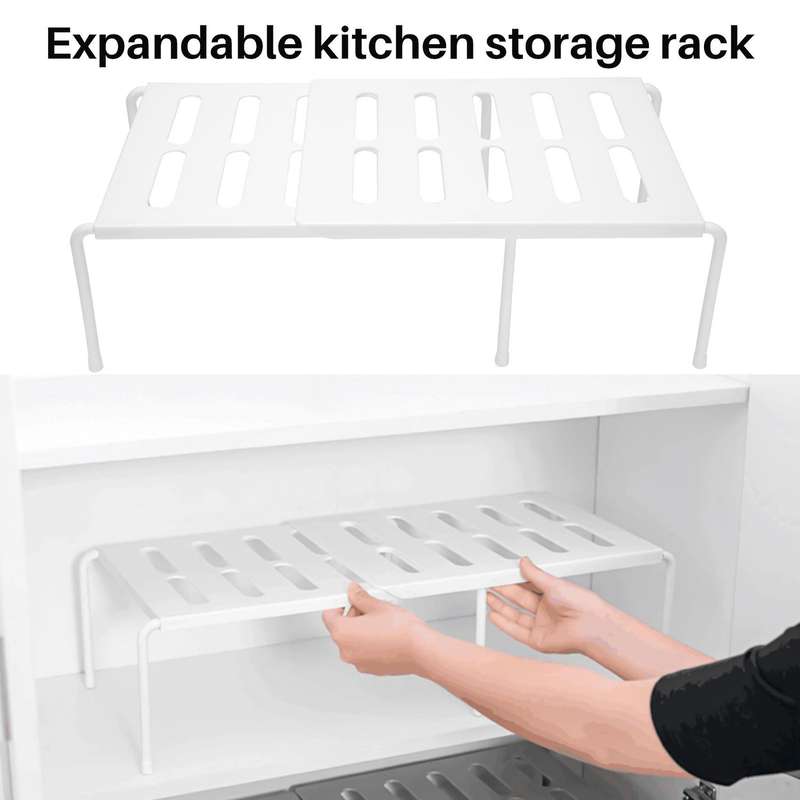 Kitchen Expandable Counter Shelf Organizer Bathroom Under Sink Pantry Desktop Storage Organizer Hol