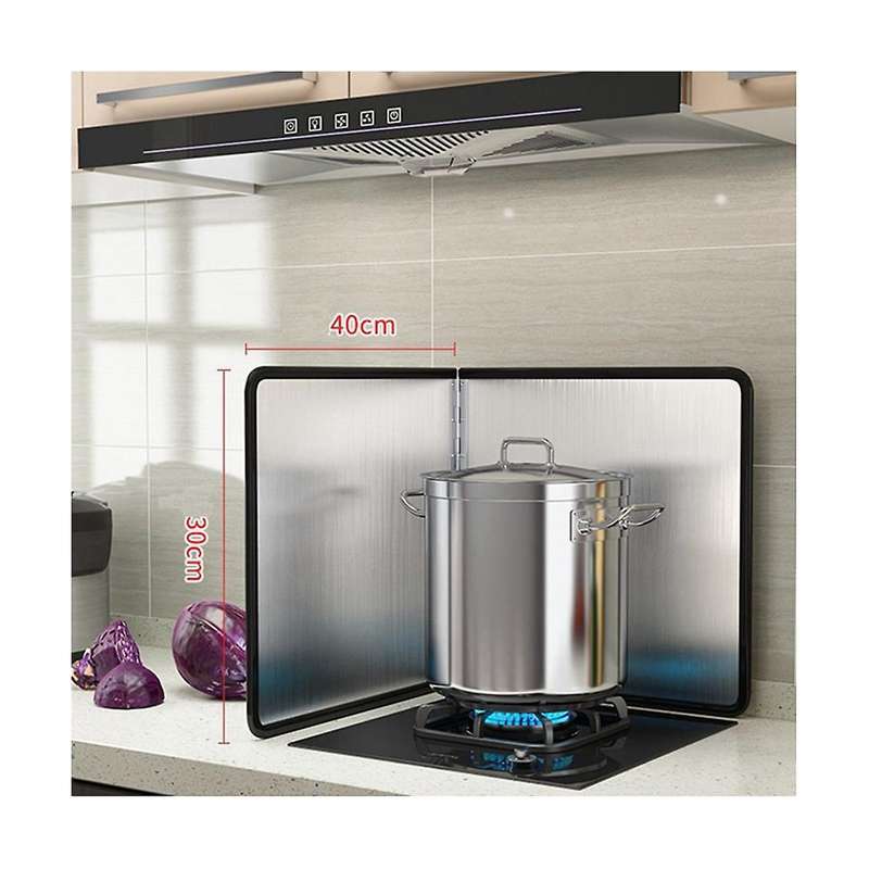 Kitchen Gas Stove Baffle Stainless Steel Frying Oil Splashing Protection Splash Proof Baffle Kitchen