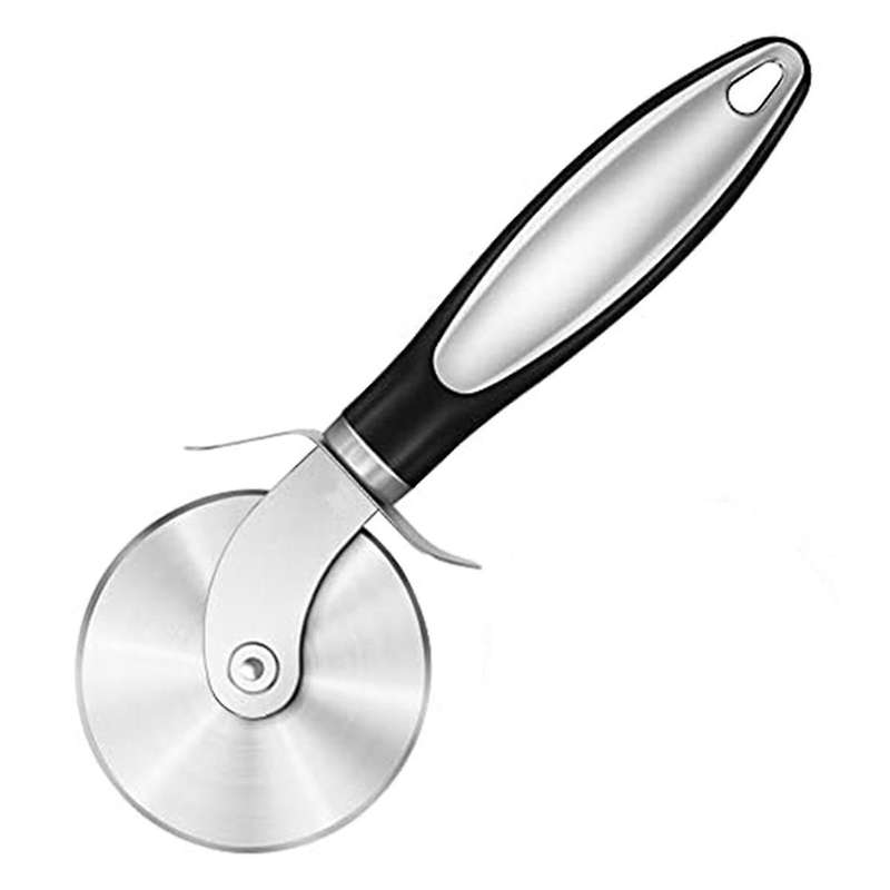 Kitchen Large-Pizza Cutter Wheel, Stainless Steel Pizza Slicer, Blade Pizza Wheel with Non-Slip Hand