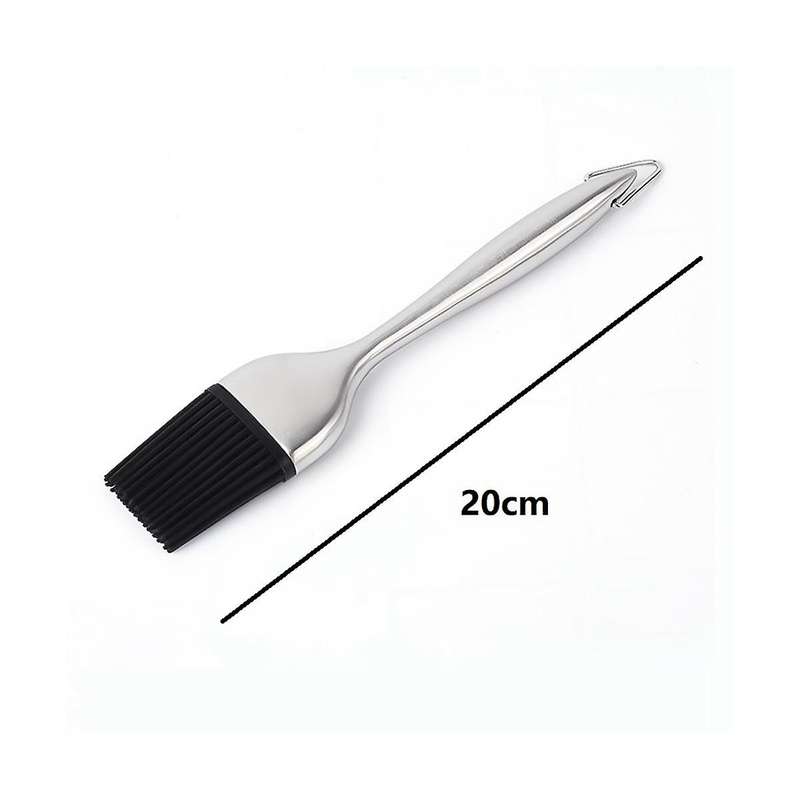 Kitchen Oil Brush BBQ Grill Basting Brush Stainless Steel Handle Pastry Brush Barbecue Cooking Brus
