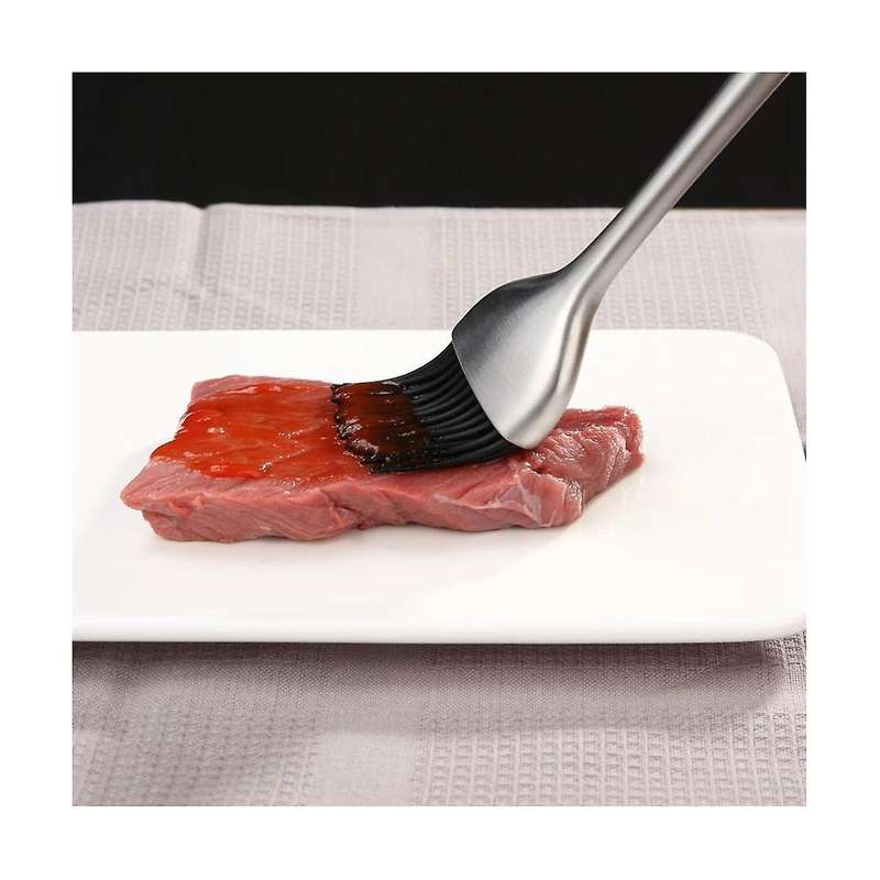 Kitchen Oil Brush BBQ Grill Basting Brush Stainless Steel Handle Pastry Brush Barbecue Cooking Brus