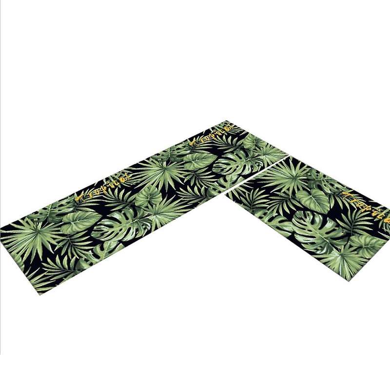 Kitchen Mat Rug Green Palm Leaves Tropical Plants for Living Bathroom Mat,Kitchen Carpets Long Strip