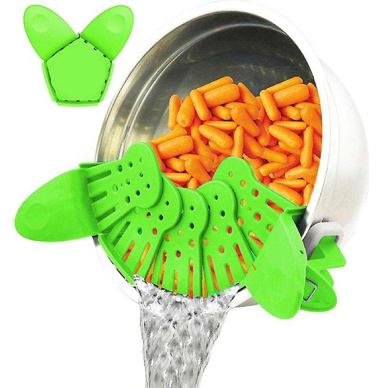 Kitchen Pasta Strainer, Adjustable Strain Strainer, Clip on Silicone Strainer, Fits Most Pots & Bowl
