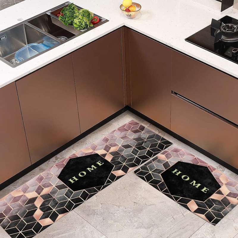 Kitchen Rug Set,Floor Mat for Living Bathroom Mat Printed Kitchen Carpets Long Strip Home Entrance R
