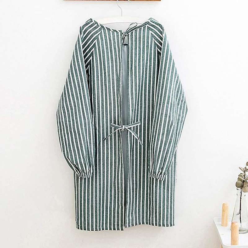 Kitchen Overalls, Anti-Greasy Long-Sleeved Cooking Apron with Sleeves (Random Color)