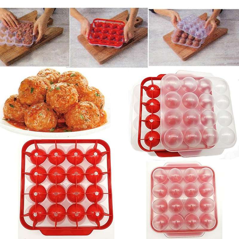 Kitchen Plastic Meatball Maker Fish Ball Maker Baking Tool Rice Ball Mold Ice Lattice